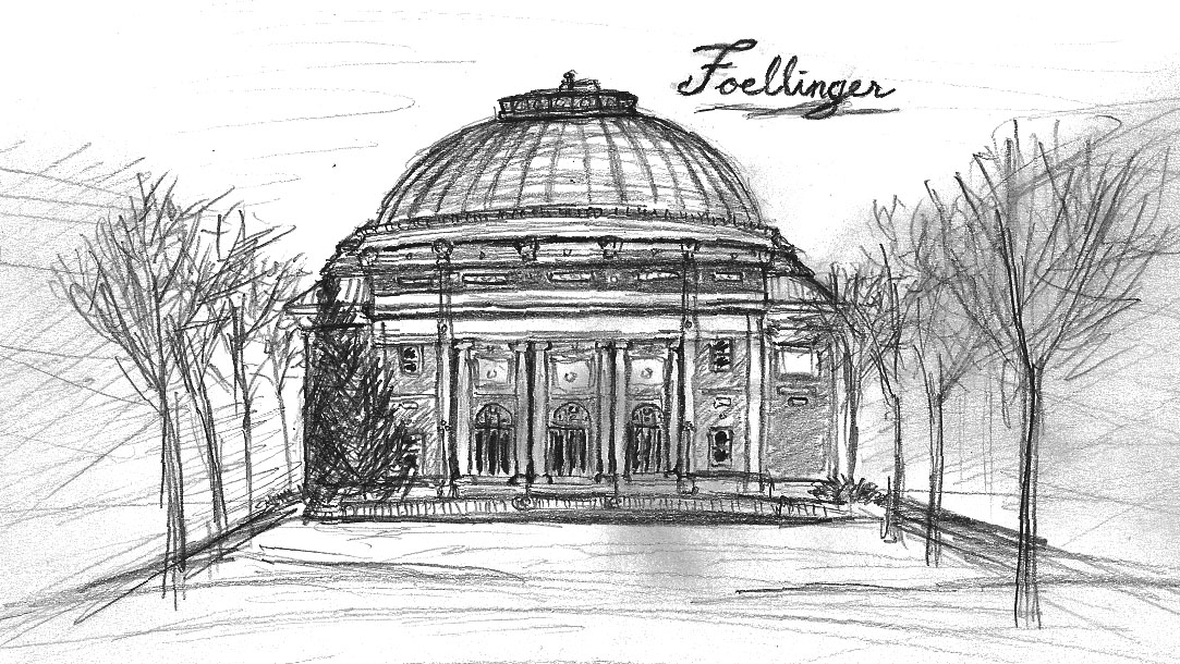 foellinger auditorium sketch